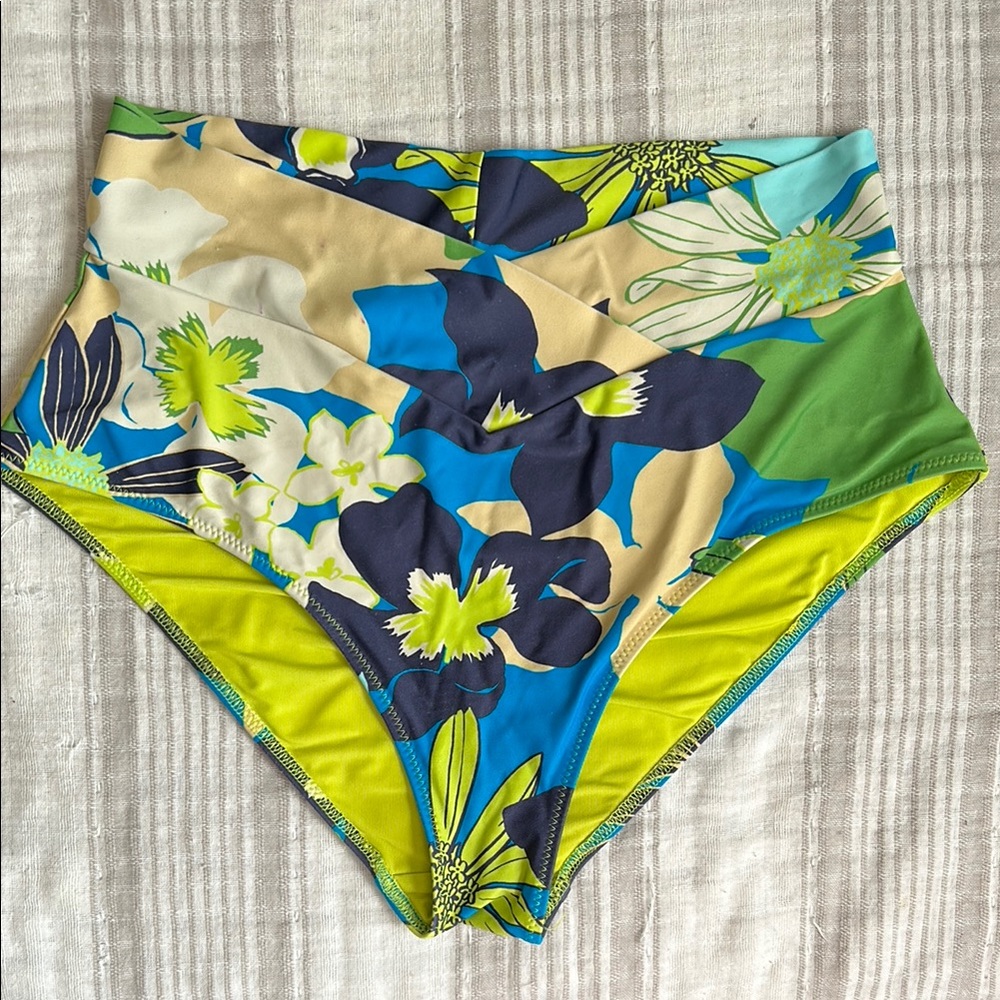 Floral High-Waisted Bikini Bottoms